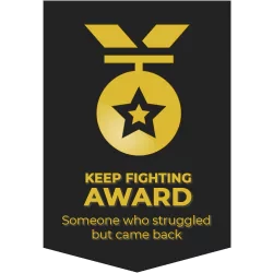keep fighting award 500x500